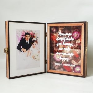 Dried Flower Anniversary Memory Box - Red