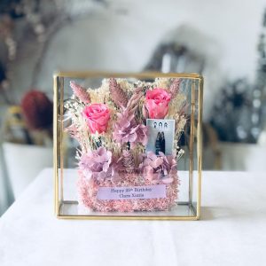 Dried Pink Flower Aqua