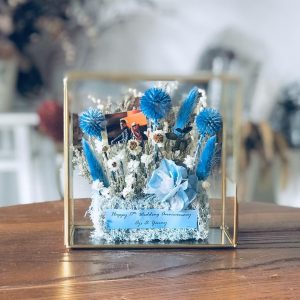 Dried Blue Flower Aqua