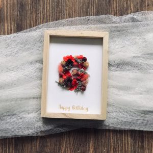 Alphabetic 3D Dried Flower Frame - G